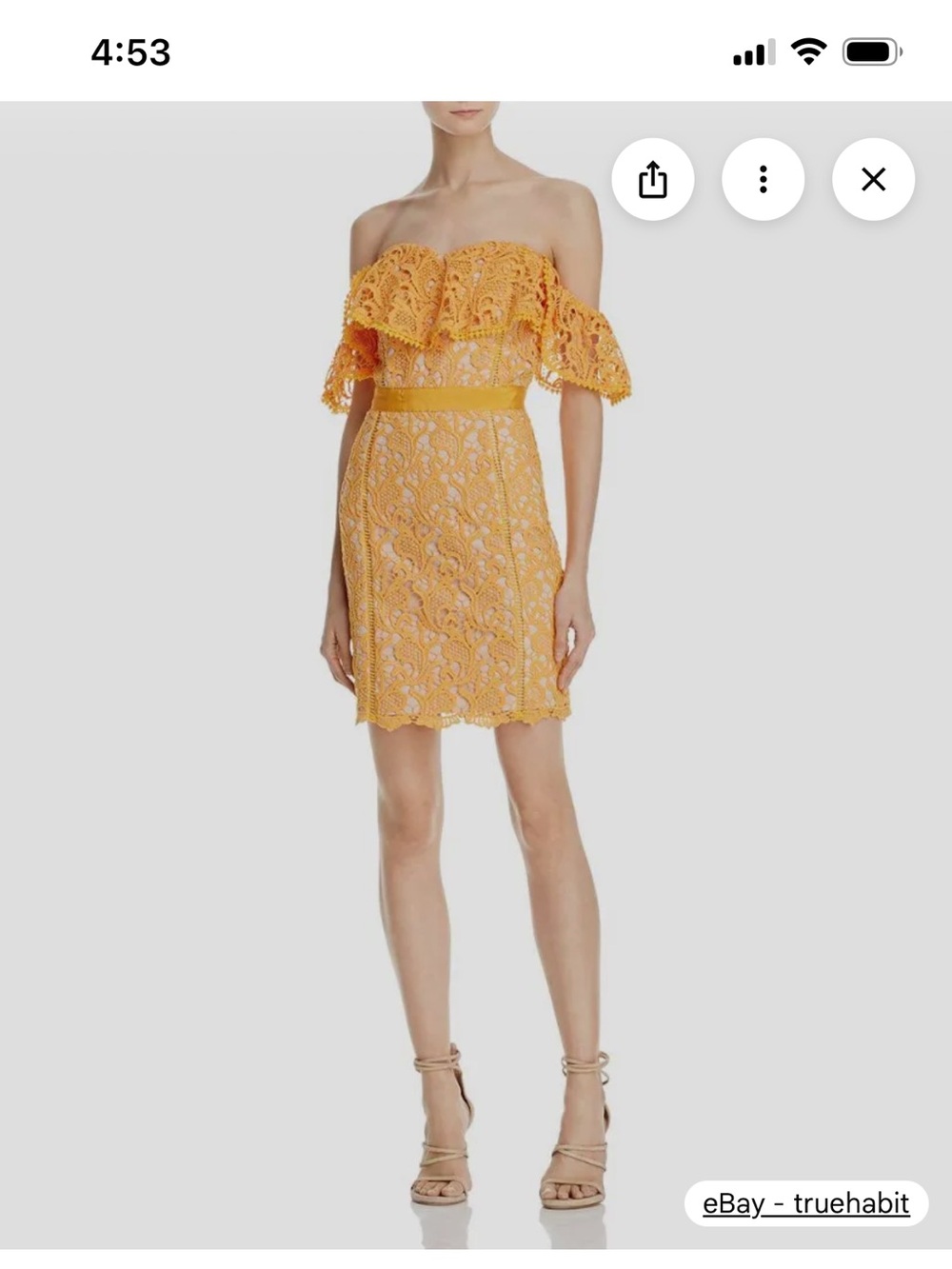Adelyn Rae size medium lace off shoulder dress